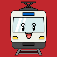 電車の白黒イラスト