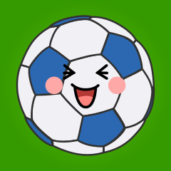 サッカーの白黒イラスト