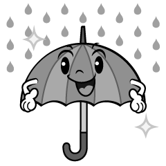 ポーズする雨傘