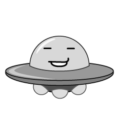 ニヤリとするUFO