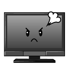 怒るテレビ