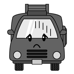 落ち込む消防車